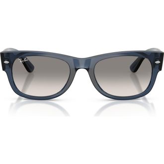 Ray-Ban Mega Wayfarer II 52mm Gradient Square Sunglasses in Dark Blue /Clear Grey at Nordstrom