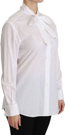 Dolce & Gabbana White Turtle Neck Long Sleeve Polo Womens Shirt
