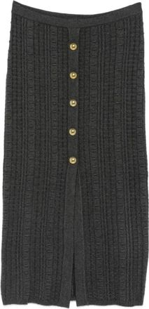 Twinset Midi Rok - Dames - Midirokken - Grijs - S - Rokken