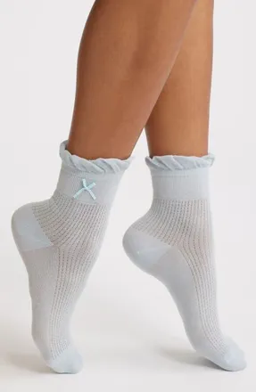 Casa Clara Love Nico Quarter Crew Socks in Steel at Nordstrom