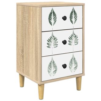 vidaXL Mesa De Noche Hanau Roble Sonoma 36 X 33 X 60 Cm Vidaxl
