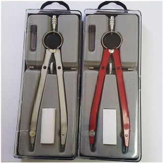 Trade Shop Trade Shop - Compasado Con 2 Puntos 2 Minas Balaustre Goma Para Dibujos T&eacute;cnicos Geom&eacute;tricos