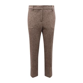 Emma & Gaia Slim-fit Trousers, female, Brown, Size: S Pantalone WO Textu Trousers