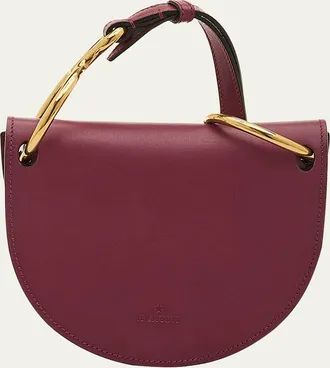IL BISONTE Consuelo Ring Flap Leather Crossbody Bag