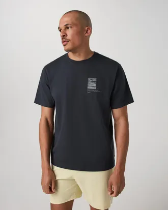 Vuori Clothing Short Sleeve Heavyweight Cotton Graphic T-Shirt | Navy | Medium