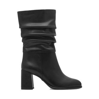 Tamaris Zwarte Enkellaarsjes met Hak - Dames - Laarzen met Hak - Zwart - 40 EU - Schoenen