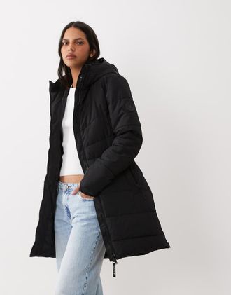 Dare 2B giacca lunga impermeabile imbottita Glacier nera-Nero