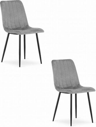 OEM Silla Lava - Terciopelo Gris Claro X 2