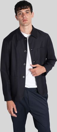 Barena Visal Casual Jacket In Blue Wool