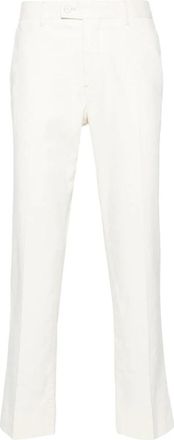 J.Lindeberg Witte Linnen Stretch Casual Broek - Heren - Straight fit broeken - Wit - S - Linnen - Broeken