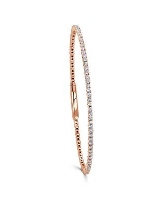 Sabrina Designs 14K Rose Gold 1.73 Ct. Tw. Diamond Flexible Bangle Bracelet
