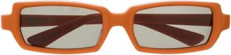 Undercover Orange Rectangle Frame Tinted Sunglasses