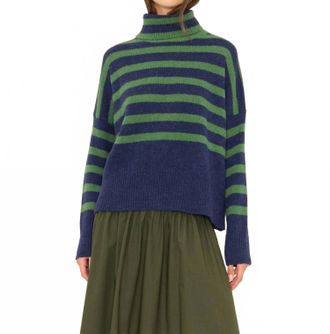 Xirena Brady Turtleneck Sweater In Navy/pine