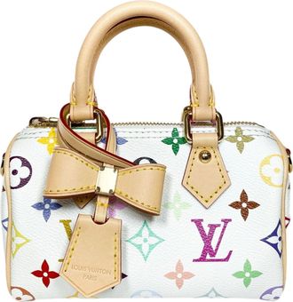 Louis Vuitton x Takashi Murakami Nano Speedy White Multicolored M13391