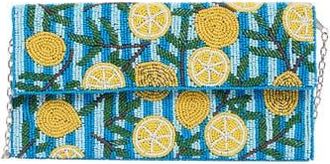 Collection XIIX Beaded Striped Lemon Clutch in Blue Multi at Nordstrom Rack