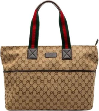 Gucci Pre-owned Vintage Tote Bag - Dames - Vintage Shopper - Beige - ONE Size - Vintage