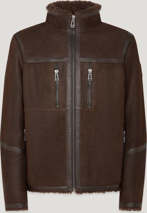 Belstaff Tundra Jacket Mens Lamb Shearling Major Brown / Major Brown Size UK 38