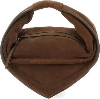 Federico Cina suede tote bag - Brown