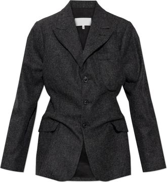 Maison Margiela Jassen, Dames, Grijs, S, Wol, Wool Blazer