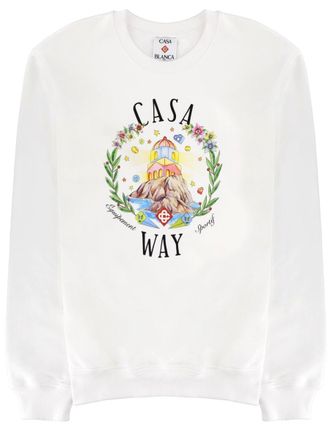 Casablanca White Home Way Graphic Sweatshirt