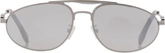Fendi Smoke Mirror Pilot Mens Sunglasses FE40072U 14C 57