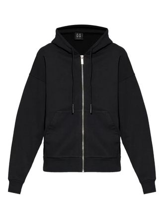 44 Label Group zip-up cotton hoodie - men - Cotton - S - Black