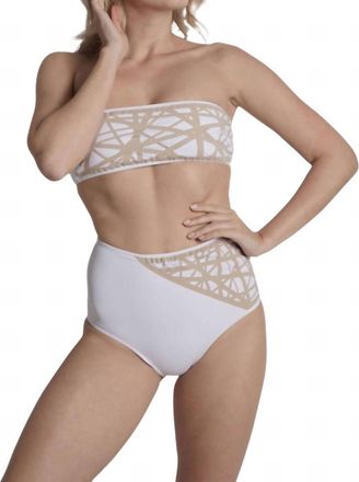 Sauipe Swimwear Lillian Full Coverage Bikini Bottom In White