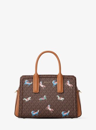 Michael Kors Laila Medium Signature Logo Satchel