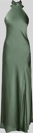Mascara Abendkleid mit Neckholder zum Binden in Gruen, Größe 34