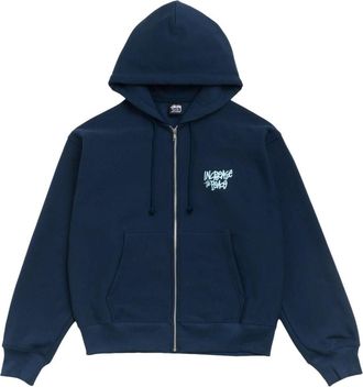 St&uuml;ssy Peace Increased Zip Hoodie Navy 1975203-NAVY