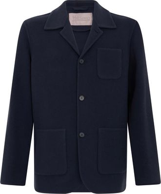 Herno Blended Wool Jacket - male - Herno - Blazers - Blue - 2XL - Jackets