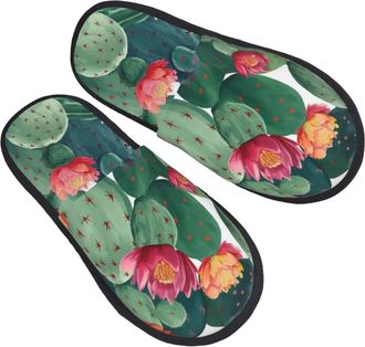 Generic Sliders Cactus Tropical Plant Anti-Skid Slippers Comfy Shoes For Adult Big Kid Outdoor L
