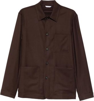 Manuel Ritz patch-pocket shirt jacket - Brown