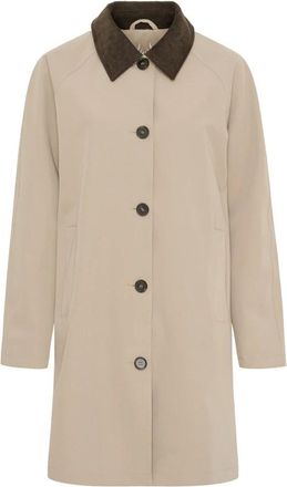 Notyz Enkelrijige Jas - Dames - Mantel - Beige - 3XL - Polyester - Jassen