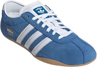 adidas Tokyo Low Top Suede Sneaker in Bluebird/White/Gum at Nordstrom, Size 5.5