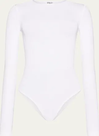 Wolford Jewel Neck Long-Sleeve Bodysuit