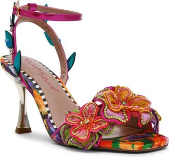 Betsey Johnson Annalee Ankle Strap Sandal in Floral Multi at Nordstrom, Size 7