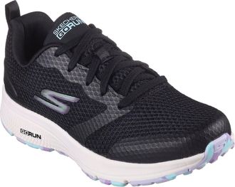 Skechers Womens Mesh Lace Up W Marbled Rub Slip On Trainers in Black/Lavender - Size UK 2.5