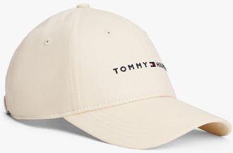 Tommy Hilfiger Mens Embroidered Tommy Logo Baseball Cap - White