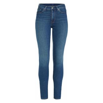 GANT Skinny Stretch Jeans - Dames - Jeans - Blauw - Maat: W25 L34 Katoen