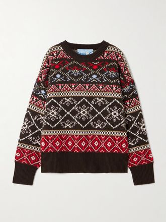 arch4 Pullover In Cashmere Fair Isle Snowmass - Verde
