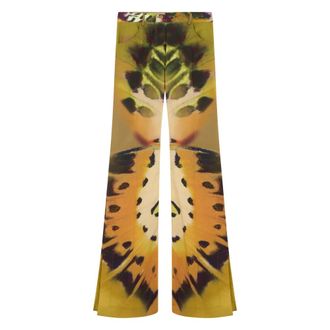Alberta Ferretti Straight Leg Printed Trousers - female - Alberta Ferretti - Wide Trousers - Multicolor - S - Trousers