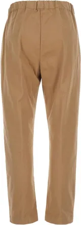 Semicouture Womens Trousers Buddy Beige Cotton
