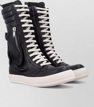 Rick Owens geobasket cargo boots contrast sole high top