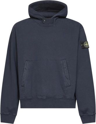 Stone Island Katoenen Hoodie - Heren - Hoodies - Blauw - 2XL - Katoen - Hoodies & sweatvesten