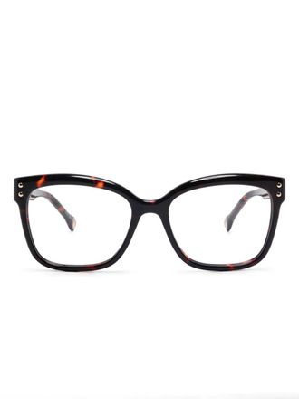 Carolina Herrera butterfly-frame glasses - women - Acetate - 54 - Brown