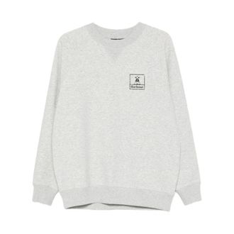 Barbour Trui met raglanmouwen - Heren - Sweatshirts & Hoodies - Grijs - Maat: L Leer