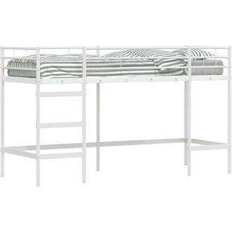 vidaXL KidsLoft Bed Frame White 74.5 x 190 cm Steel vidaXL