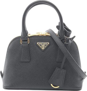 Prada Borsa a tracolla Lux in pelle Saffiano 2013-2025 - Nero