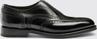 Santoni Oxford Santoni in pelle spazzolata con motivo brogue